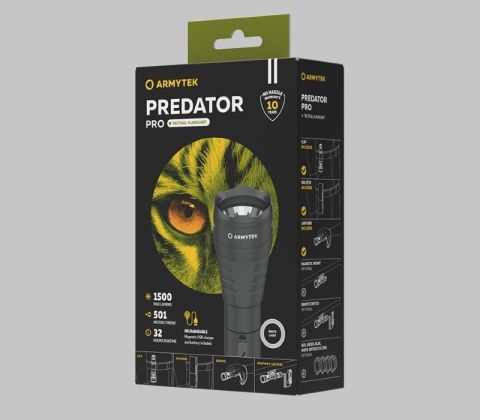 ARMYTEK Predator Pro Magnet USB warmweiß inkl. 3500mAh Akku