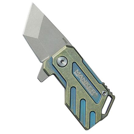 Manker Elfin (Blue Anodized) Klappmesser Titanium mit M390 Stahl