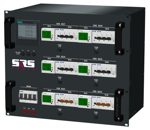 SRS PDU1256CPR 19 Zoll Stromverteiler 125 Amp. 9HE