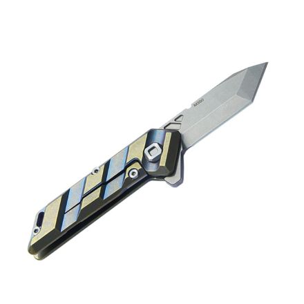 Manker Saber (Blue Anodized) Klappmesser Titanium mit M390 Stahl 