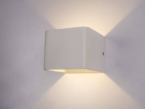 5W LED Wandleuchte Würfel Sandweiß